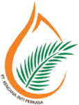 An orange droplet enclosing a green palm frond