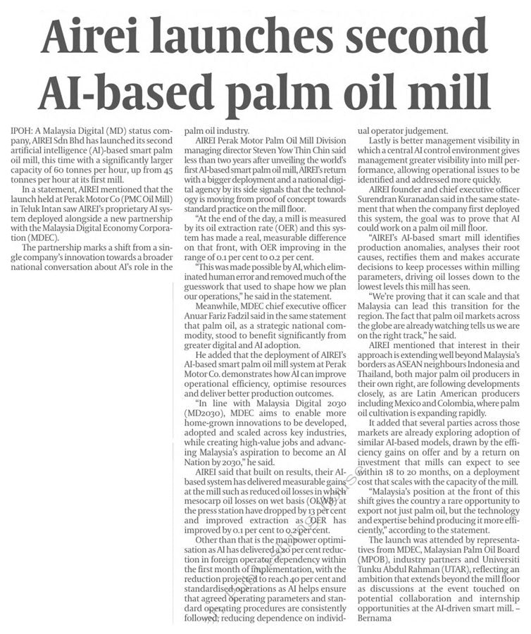 Keratan akhbar Daily Express