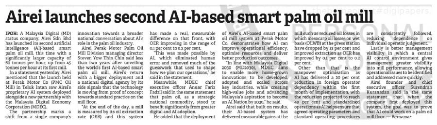 Keratan akhbar The Borneo Post Sabah